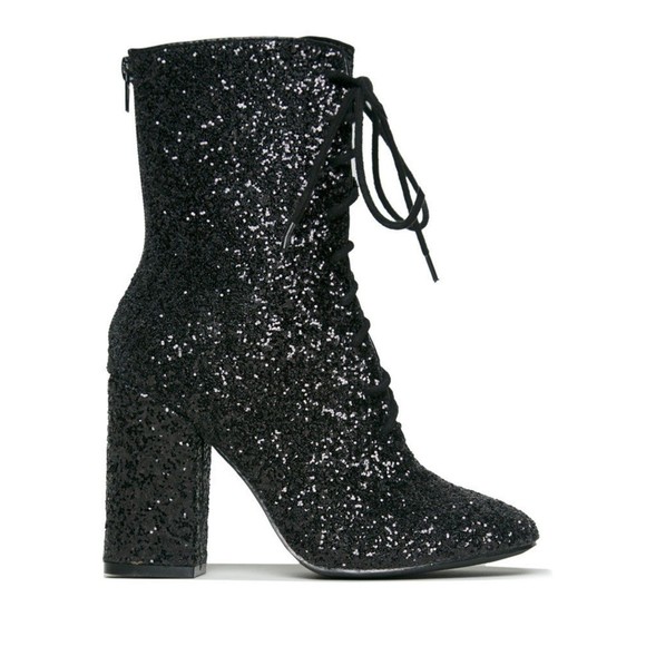 YRU Meteor Black Glitter Boots - Picture 3 of 7
